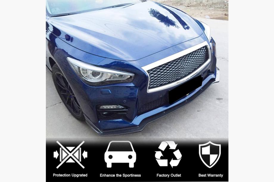 Infiniti Q50/Q60 2013-2024 Front Bumper Lip V2 for Q50 Sport 2014-2017 Carbon Photo 2