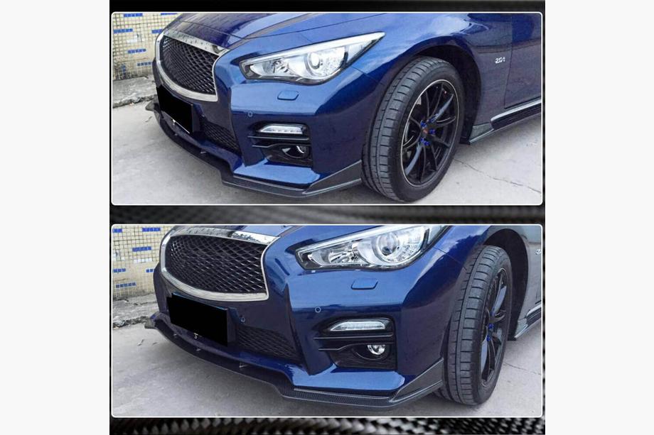 Infiniti Q50/Q60 2013-2024 Front Bumper Lip V2 for Q50 Sport 2014-2017 Carbon Photo 3
