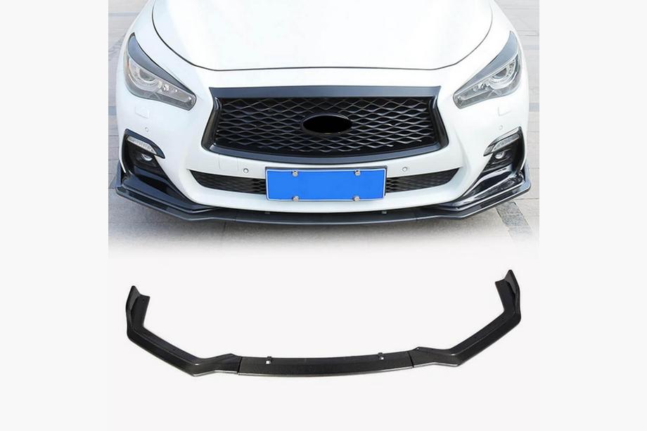 Infiniti Q50/Q60 2013-2024 Front Bumper Lip V1 for Q50 Sport 2018-2022, Carbon Image