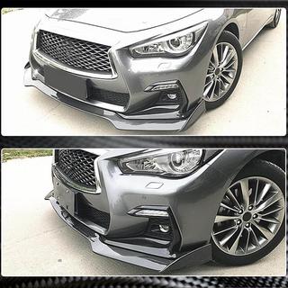 Front Bumper Lip V2 for Q50 Sport 2018-2022 Carbon Infiniti Q50/Q60 2013-2024 photo 4