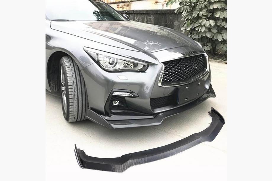 Infiniti Q50/Q60 2013-2024 Front Bumper Lip V2 for Q50 Sport 2018-2022 Carbon Image