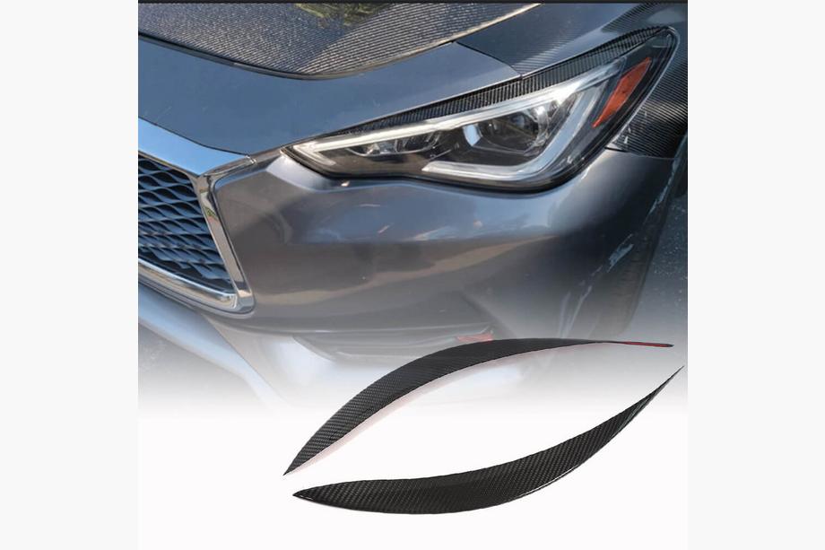 Infiniti Q50/Q60 2013-2024 Headlight Eyelids (for Q60 2016-2022, Carbon) Image