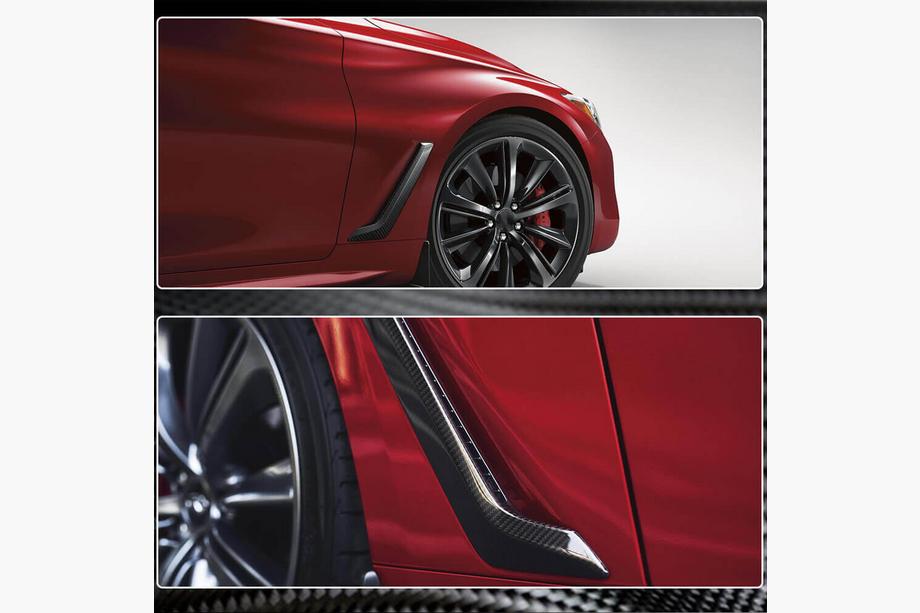 Infiniti Q50/Q60 2013-2024 Carbon Front Fender Covers (for Q60 2016-2022) Photo 3
