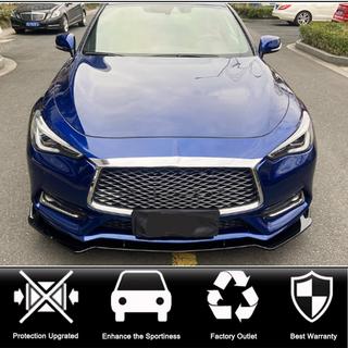 Front Bumper Lip V2 for Q60 2016-2022 Carbon Infiniti Q50/Q60 2013-2024 photo 2