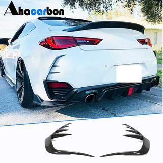 Rear bumper covers (for Q60 2016-2022, Carbon) Infiniti Q50/Q60 2013-2024 photo 1