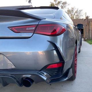 Rear bumper covers (for Q60 2016-2022, Carbon) Infiniti Q50/Q60 2013-2024 photo 3