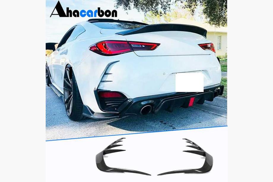 Infiniti Q50/Q60 2013-2024 Rear bumper covers (for Q60 2016-2022, Carbon) Image