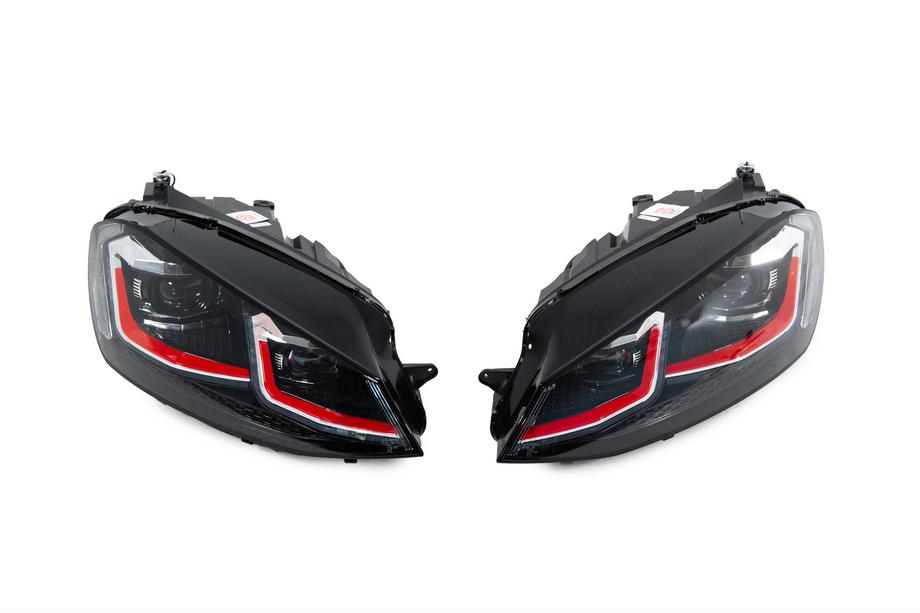Volkswagen Golf 7/E-Golf 2012-2020 Front headlights Red FullLed (2012-2017, without control units, 2 pcs) Photo 1