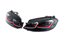Volkswagen Golf 7/E-Golf 2012-2020 Front Headlights Red (2017-2020, 2 pcs) photo 4
