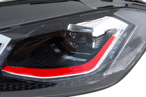 Volkswagen Golf 7/E-Golf 2012-2020 Front Headlights Red (2017-2020, 2 pcs) photo 6