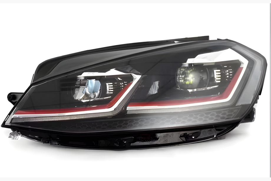 Volkswagen Golf 7/E-Golf 2012-2020 Front Headlights Red FullLed (2017-2020, 2 pcs) Image