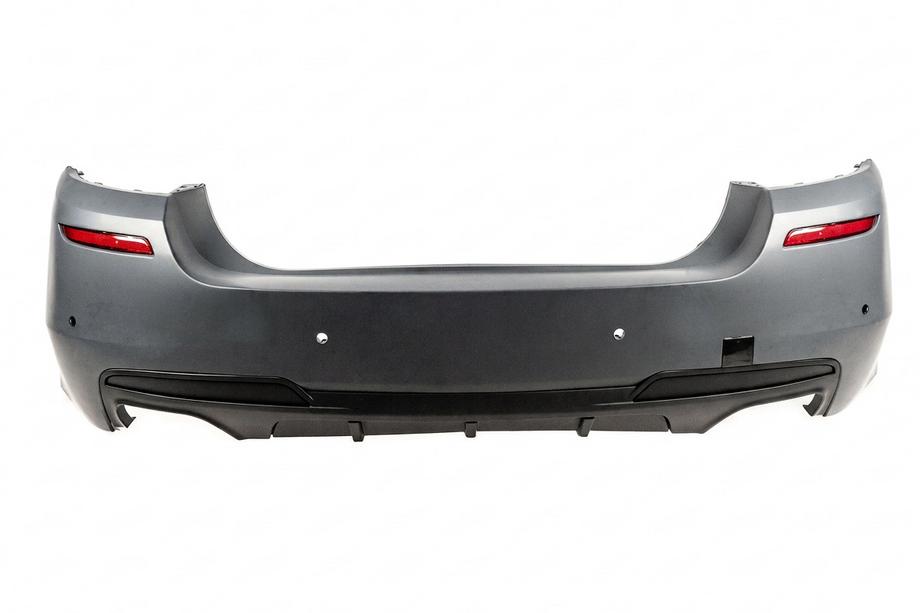 BMW 5 Series F10/F11 2010–2016 Rear bumper with M-Performance diffuser (for F10, for dual twin exhaust, both sides) Image