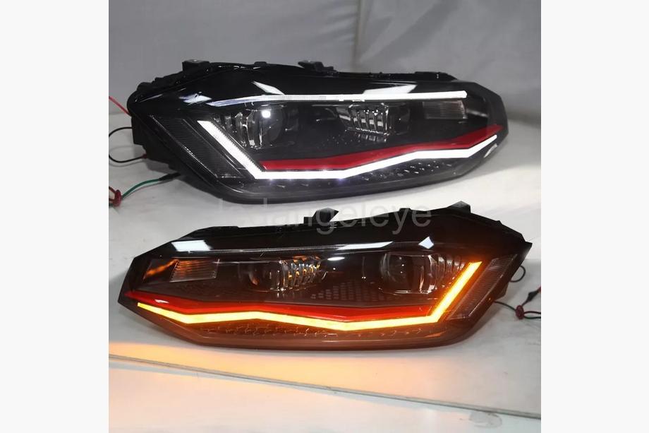 Volkswagen Polo 2017- Front Headlights Red (2 pcs) Image