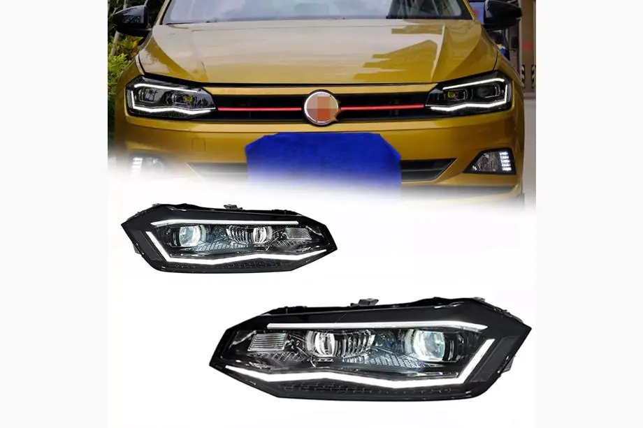 Volkswagen Polo 2017- Front Headlights FullLed Silver (2 pcs) Image