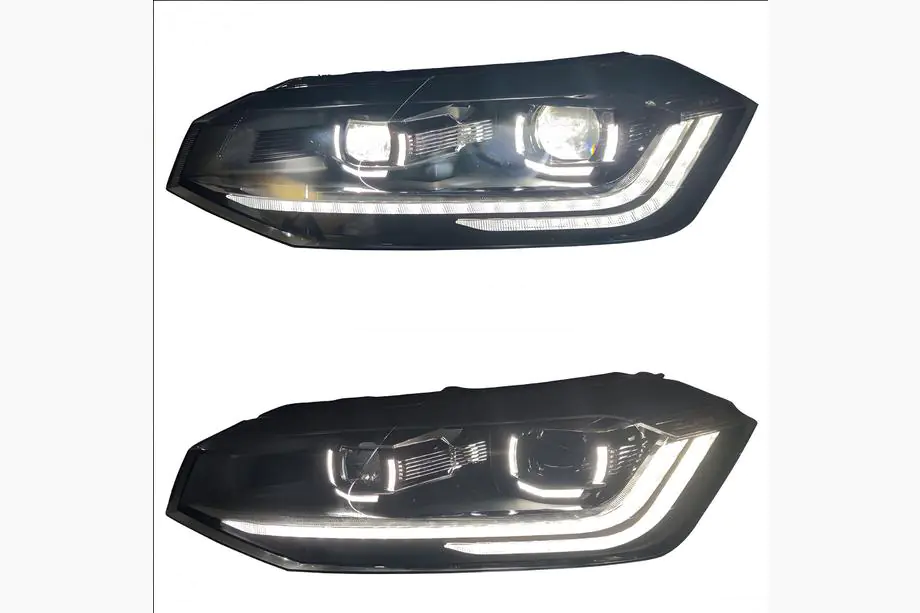 Volkswagen Polo 2017- Front Headlights Red FullLed (2 pcs) Image