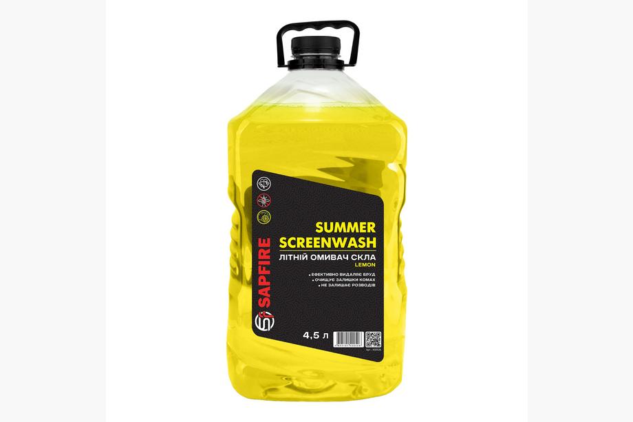 Summer Windshield Washer SAPFIRE Summer Screenwash 4.5L - Lemon Image
