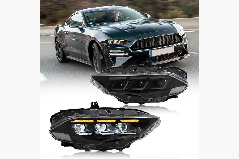 Ford Mustang 2015-2023 Full LED Headlights (2018-2023, 2 pcs) Image