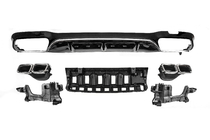 Mercedes E-class W213 2016-2023 Rear Diffuser with Tips E63-Design Silver (for AMG/AMG-Line 2016-2020) photo 1