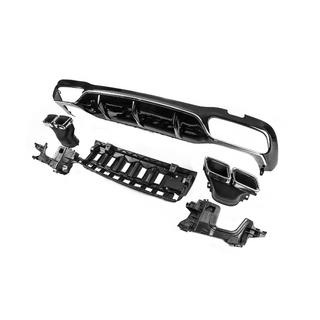 Rear Diffuser with Tips E63-Design Silver (for AMG/AMG-Line 2016-2020) photo 2