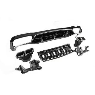 Rear Diffuser with Tips E63-Design Silver (for AMG/AMG-Line 2016-2020) photo 3