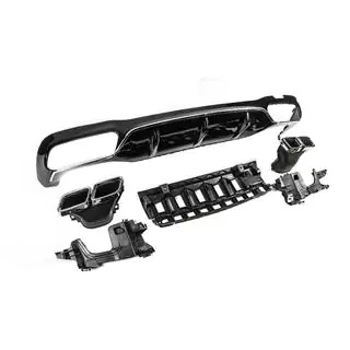 Rear Diffuser with Tips E63-Design Silver (for AMG/AMG-Line 2016-2020) photo 3