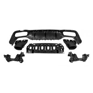 Rear Diffuser with Tips E63-Design Silver (for AMG/AMG-Line 2016-2020) photo 4