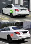Mercedes E-class W213 2016-2023 Rear diffuser with exhaust tips E63-Desgin Silver (for AMG/AMG-Line 2020-2024) photo 5