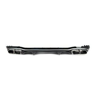 Rear diffuser with exhaust tips E63-Desgin Silver (for AMG/AMG-Line 2020-2024) photo 1