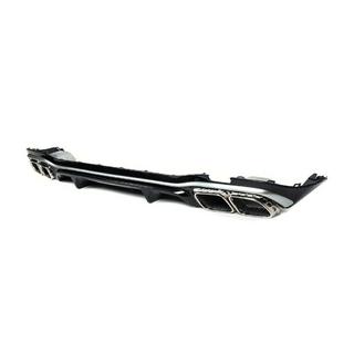 Rear diffuser with exhaust tips E63-Desgin Silver (for AMG/AMG-Line 2020-2024) photo 4