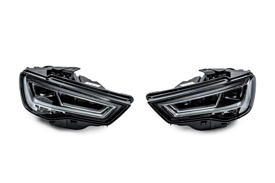Audi A3 2012-2020 Front headlights Full LED (for HALOGEN, 2012-2016, 2 pcs) Photo 1