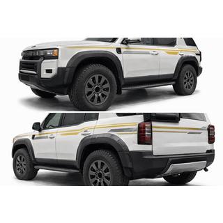 Fender Flares Kit (12 pcs) Toyota Land Cruiser Prado 250 2023- photo 1