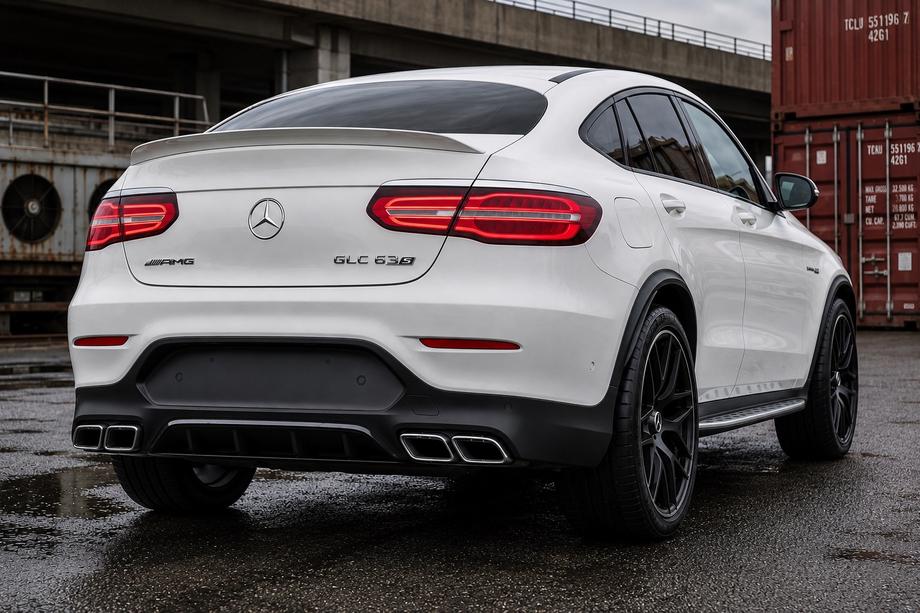 Mercedes GLC coupe C253 2016-2023 Rear Diffuser with Tips Silver (AMG63 Design) Photo 3