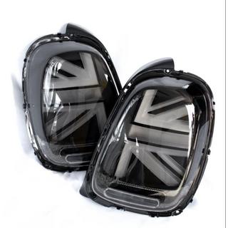 Rear LED Tail Lights Union Jack Black Style (2 pcs) Mini Cooper F55/56/57 2014-2023 photo 2