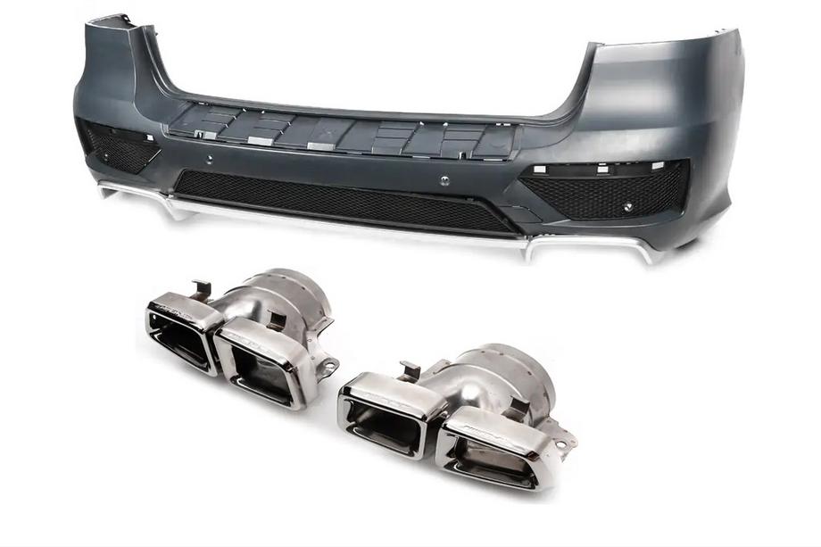 Mercedes GLE/ML class W166 2011-2018 Rear bumper assembled (AMG ML63 style, for ML) Photo 1