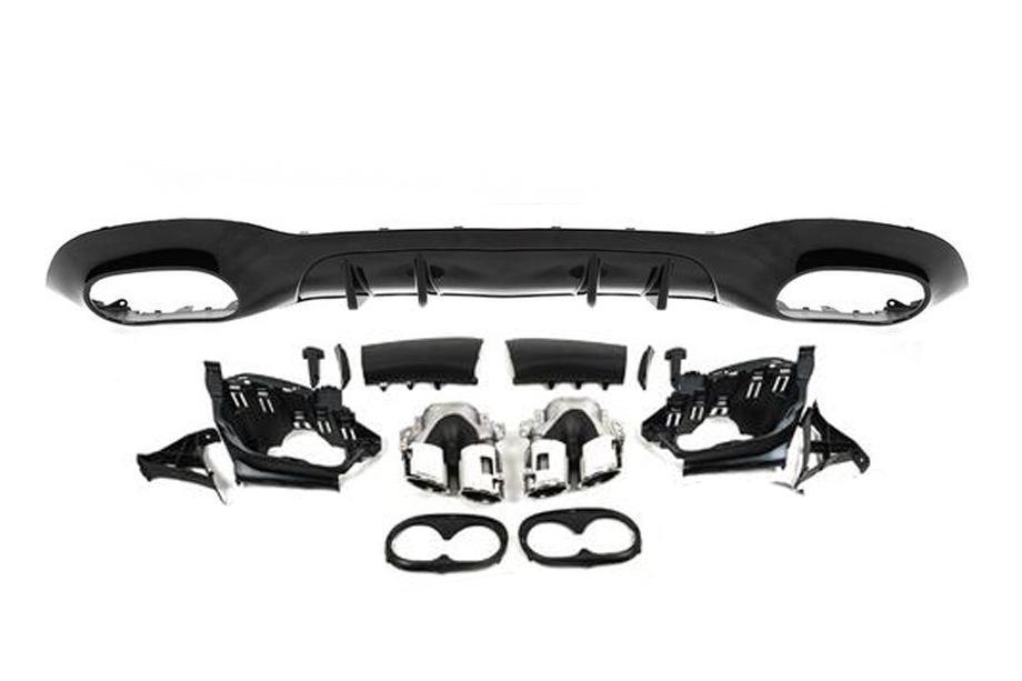 Mercedes A-class W177 2018- Rear diffuser with exhaust tips (Design A45 SD type-A) Image