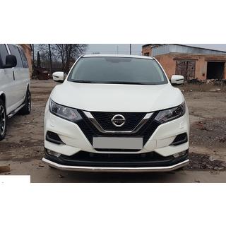 Front bumper guard ST008 (2017-2021, stainless steel) photo 1