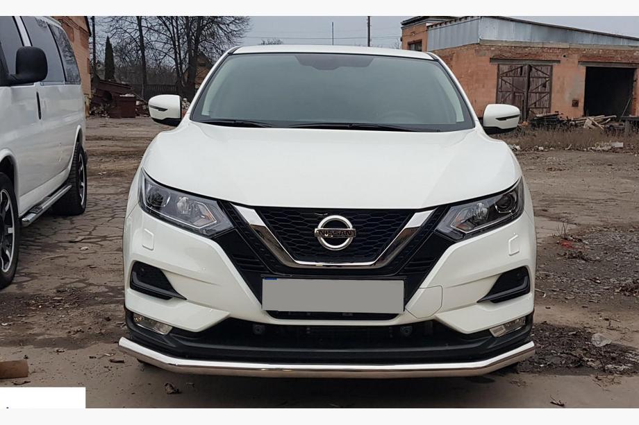 Nissan Qashqai 2014-2021 Front bumper guard ST008 (2017-2021, stainless steel) Photo 1