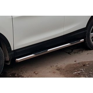 Side Bars (2017-2021, 2 pcs, Stainless Steel) Nissan Qashqai 2014-2021 photo 2