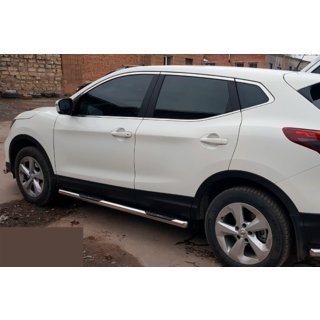 Side Bars (2017-2021, 2 pcs, Stainless Steel) Nissan Qashqai 2014-2021 photo 4