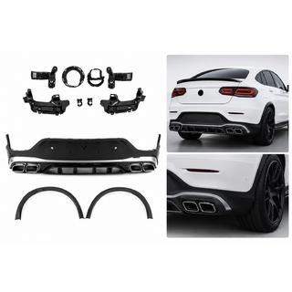 Rear Diffuser with Tips Silver (AMG63 Design 2020-2022) photo 1