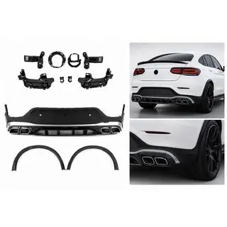 Rear Diffuser with Tips Silver (AMG63 Design 2020-2022)