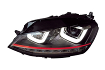 Volkswagen Golf 7/E-Golf 2012-2020 Front headlights Red-V2 (2012-2017, dynamic turn signals, 2 pcs) photo 2