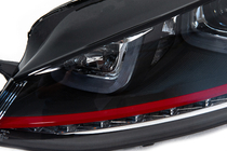 Volkswagen Golf 7/E-Golf 2012-2020 Front headlights Red-V2 (2012-2017, dynamic turn signals, 2 pcs) photo 12