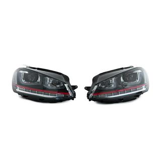 Front headlights Red-V2 (2012-2017, dynamic turn signals, 2 pcs) Volkswagen Golf 7/E-Golf 2012-2020 photo 3