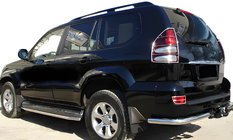 Toyota Land Cruiser Prado 120 2002-2009 Rear Corner Bars AK003 (2 pcs, stainless steel) photo 1