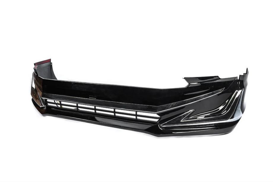 Toyota Land Cruiser Prado 150 2009-2023 Front bumper lip Modelista V3-LED (2017-) Black Image