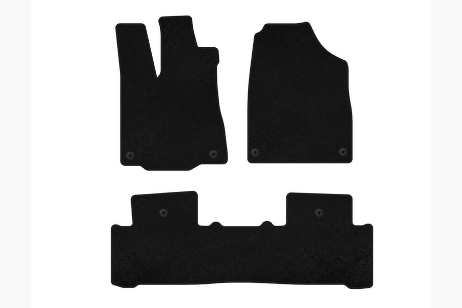 Acura MDX 2013-2020 Textile Floor Mats Premium (2 Rows, Black) Image