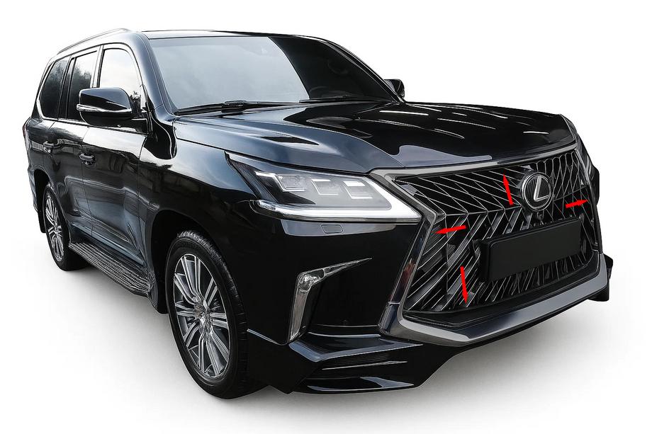 Lexus LX570/450d 2008-2022 Grille Trim BlackEdition (for TRD 2016+) Image