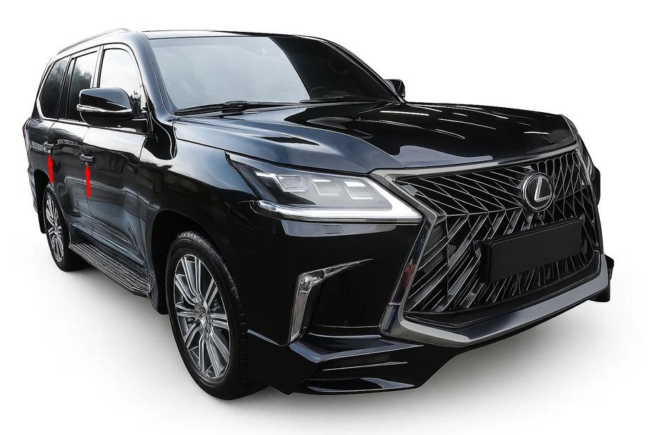 Lexus LX570/450d 2008-2022 Chrome Door Handle Covers BlackEdition (for 2016+) Image