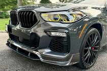 BMW X6 G06 2019–2027 Front Bumper Lip Carbon V1 (for M-Sport, 2018-2022) photo 1